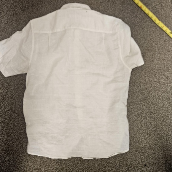 Tommy‎ Bahama Shirt Mens Medium White Button Up Short Sleeve Linen Blend Casual - Picture 4 of 6